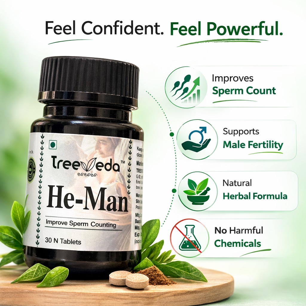 He-Man helps improve sperm count, fertility, stamina aur overall male strength. 100% ayurvedic, safe and natural men’s wellness supplement.