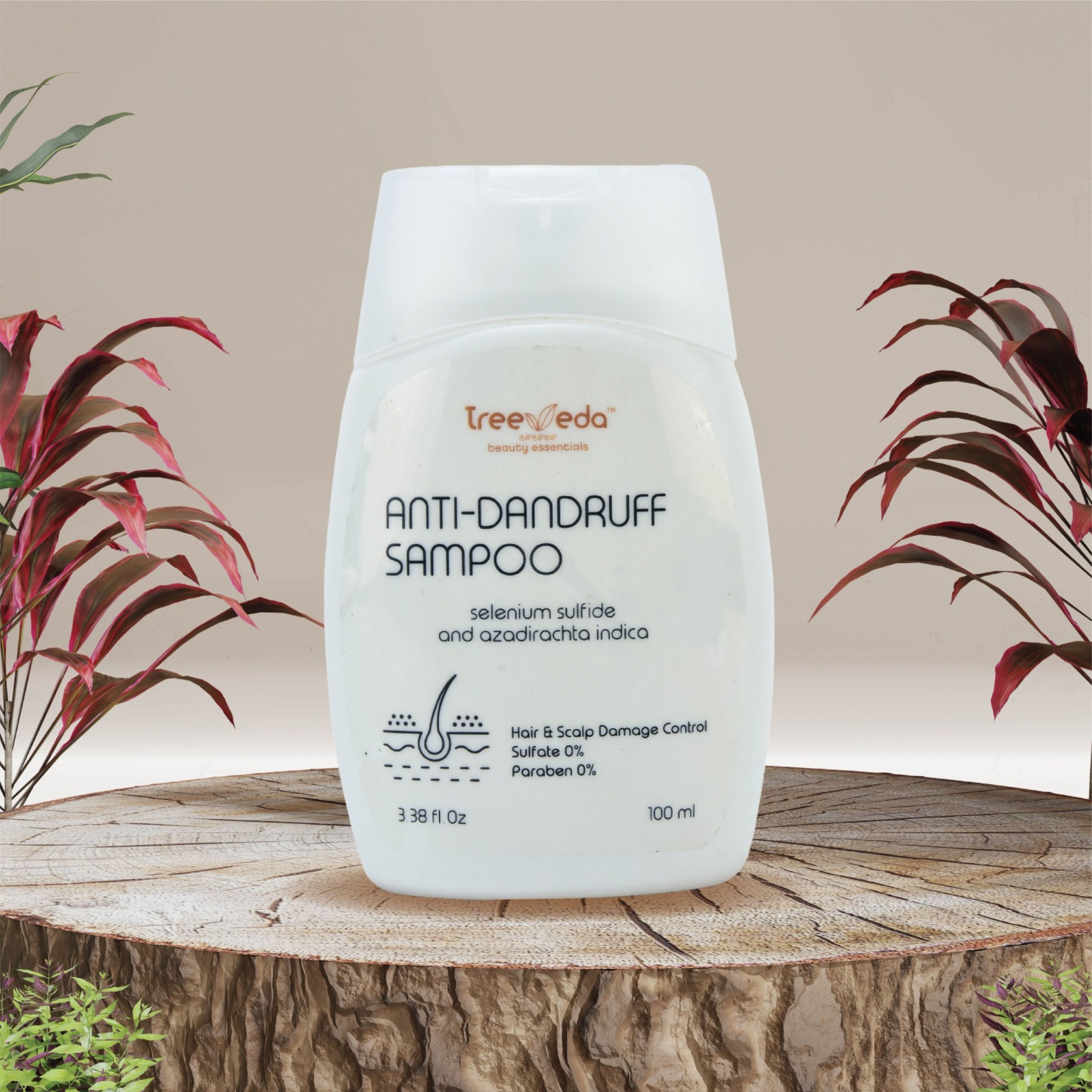 Anti-Dandruff Shampoo, Selenium Sulfide, 100 ml, Paraben Free, Sulfate-Free, Clarifies Hair,Deep Cleansing & Hydrating Formula for Flake-Free, Healthy Hair Growth